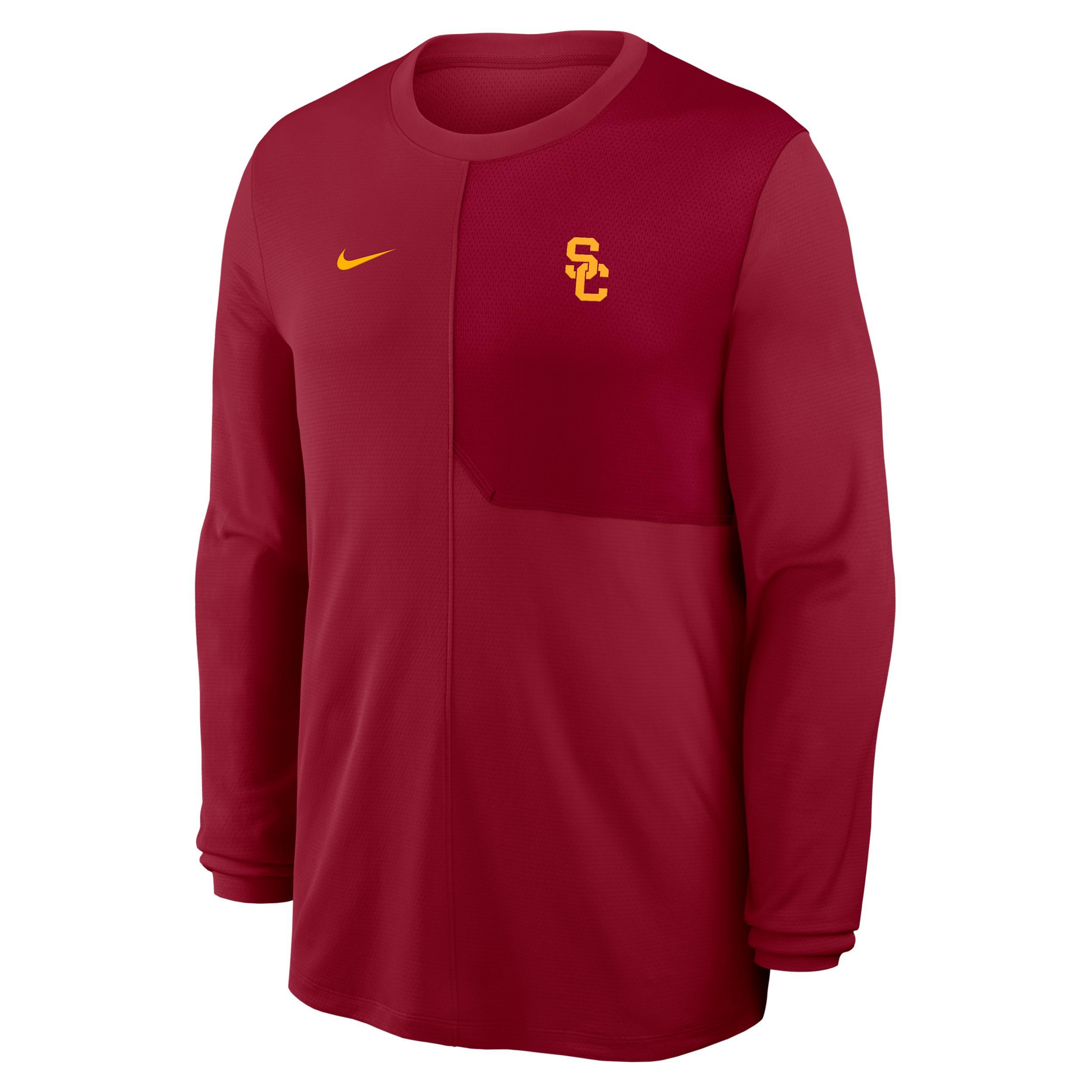 USC Sideline Coach Nike Men's Dri-FIT College Long-Sleeve Top Product Image