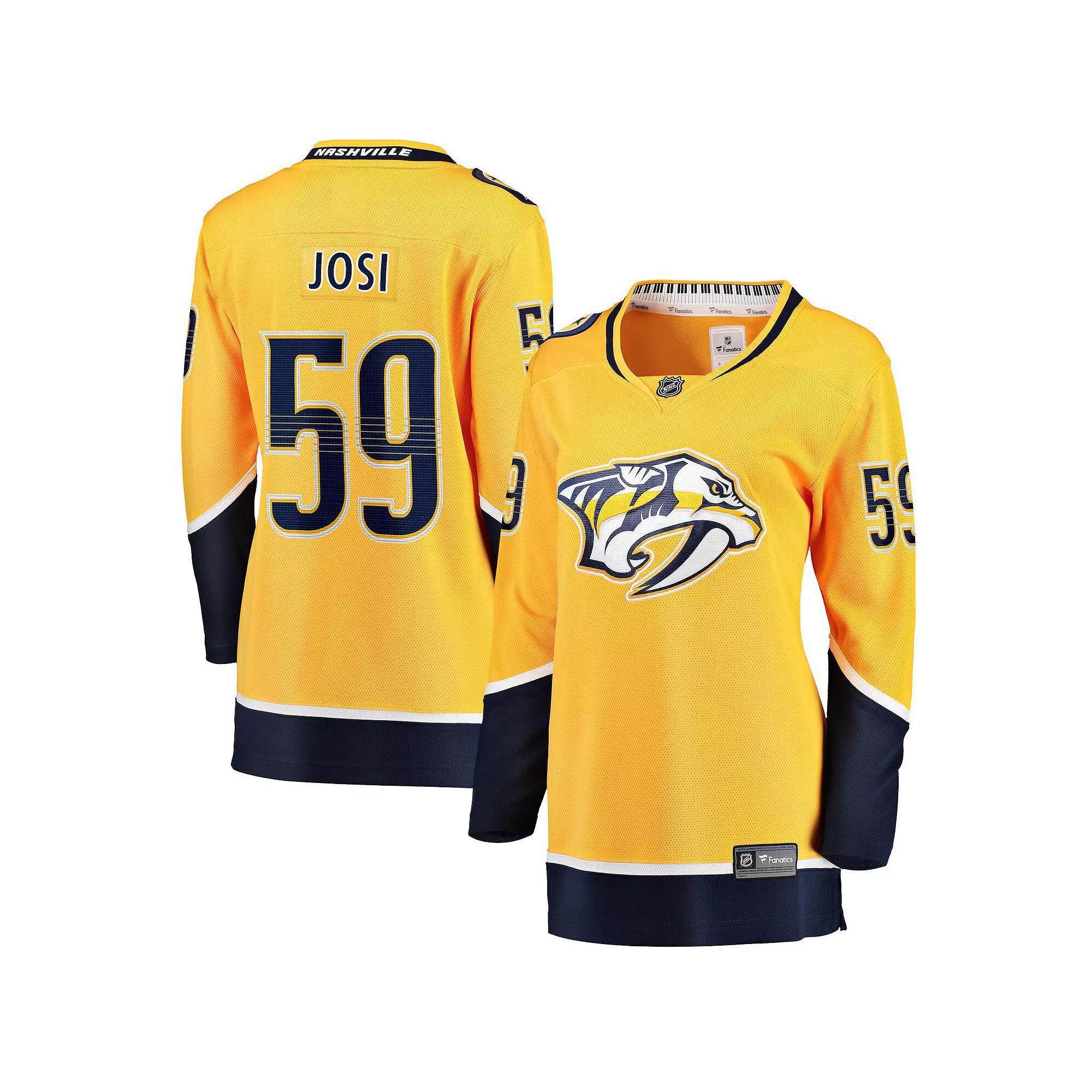 Women's Fanatics Roman Josi Gold Nashville Predators Home Breakaway Player Jersey, Size: XL, Pdt Gold Product Image