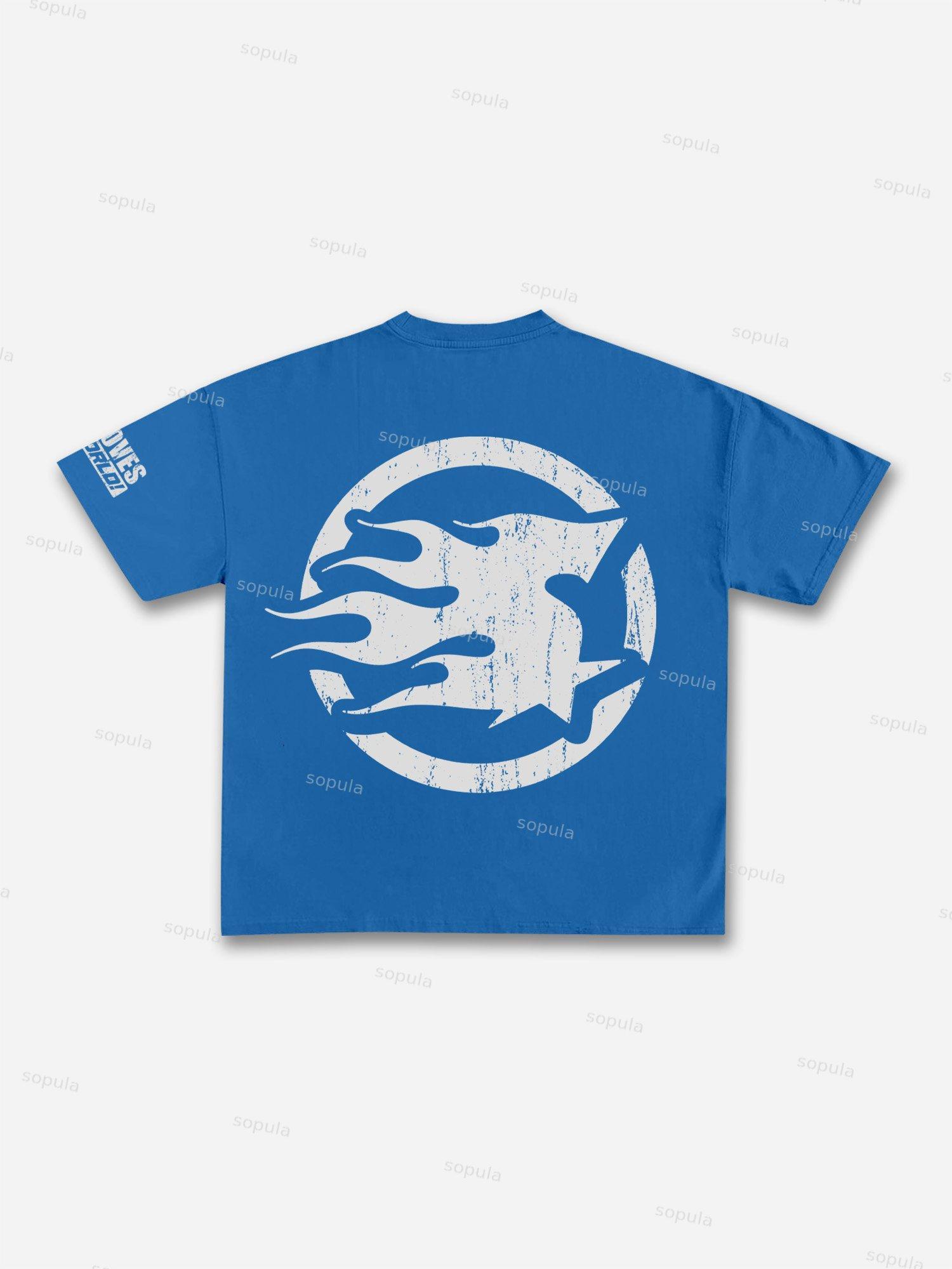 Men's God Loves The World Vintage Graphic Cotton T-Shirt Product Image