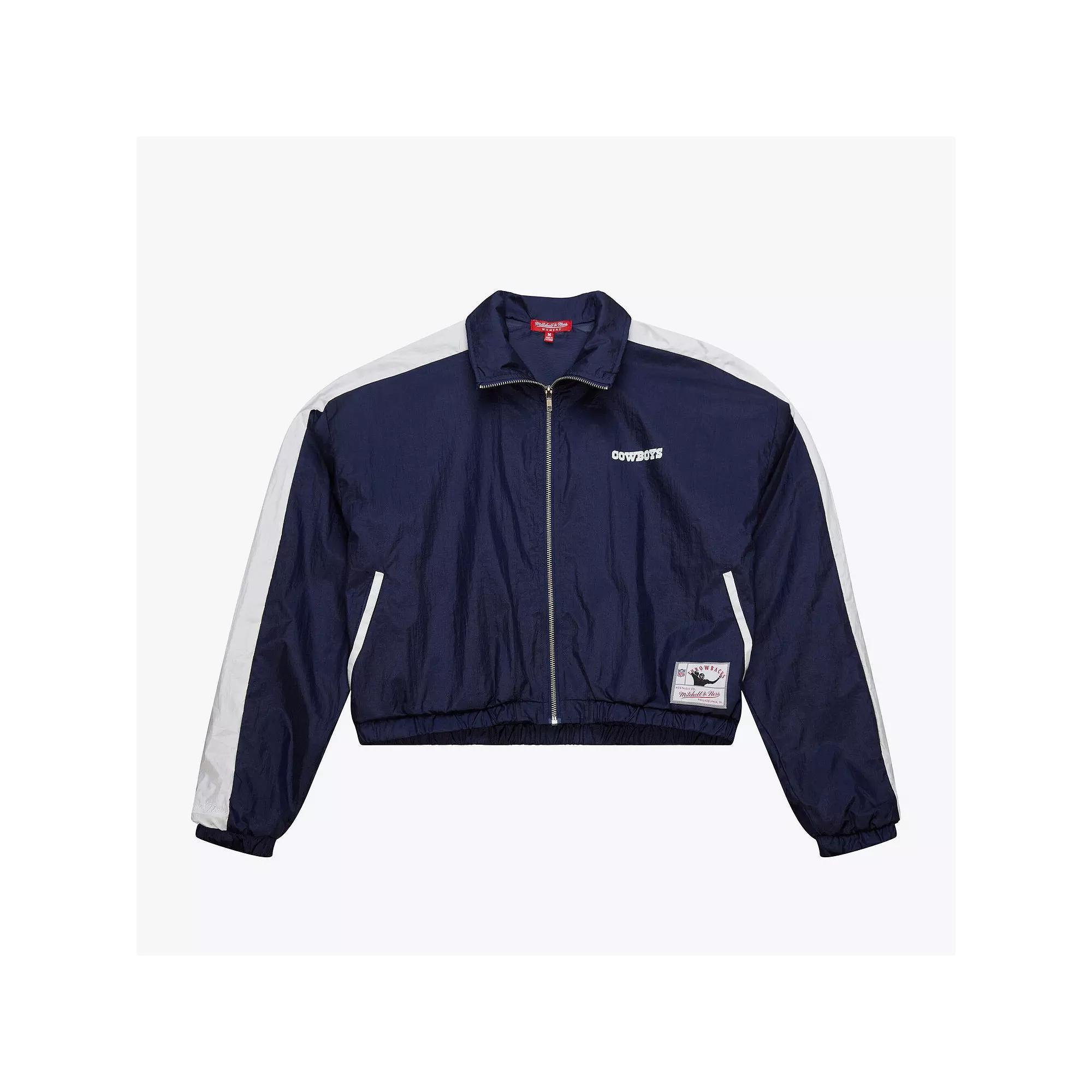 Women's Mitchell & Ness Navy Dallas Cowboys Nylon Full-Zip Jacket,  Product Image