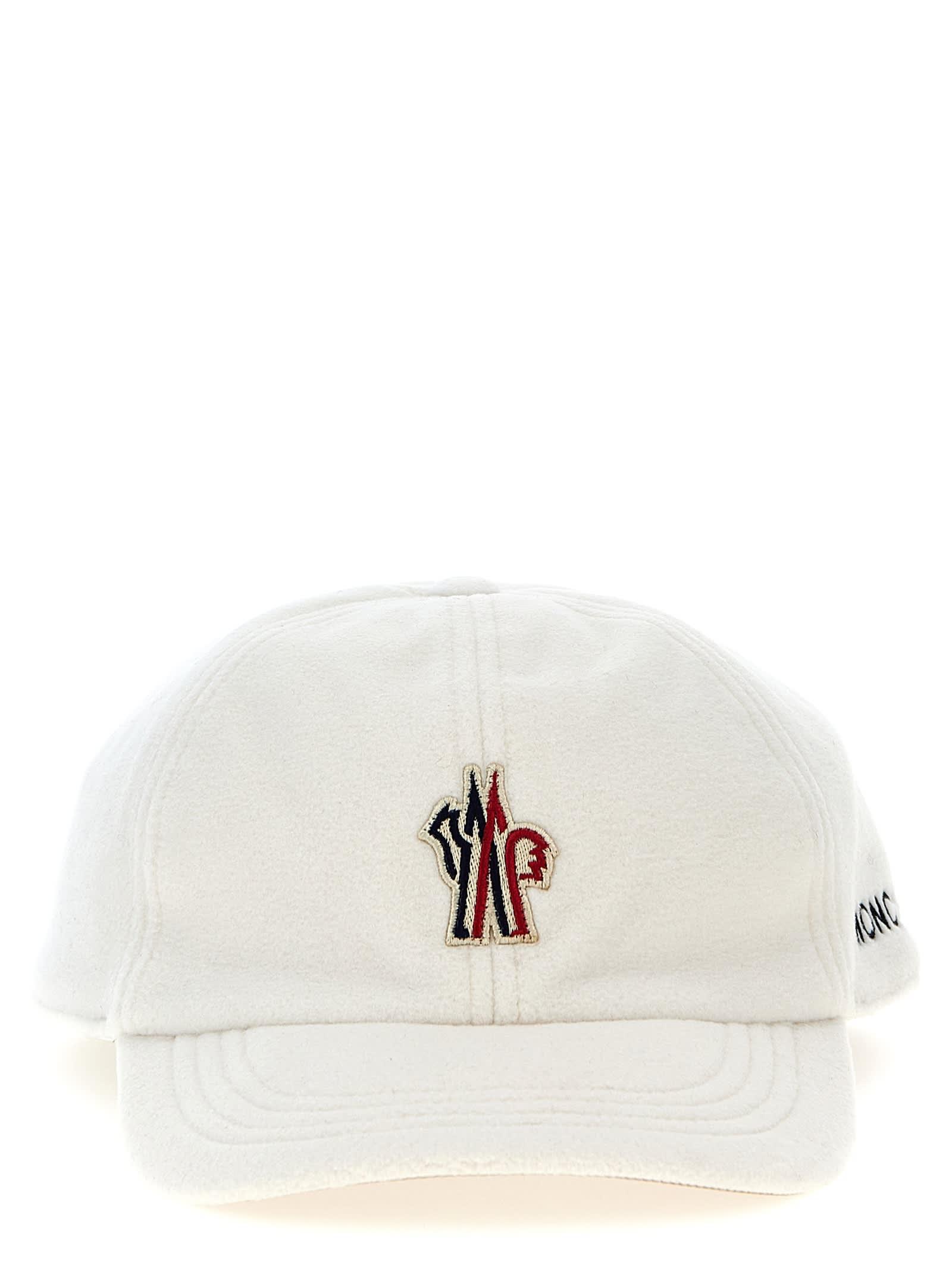 MONCLER Logo Patch Cap In White Product Image