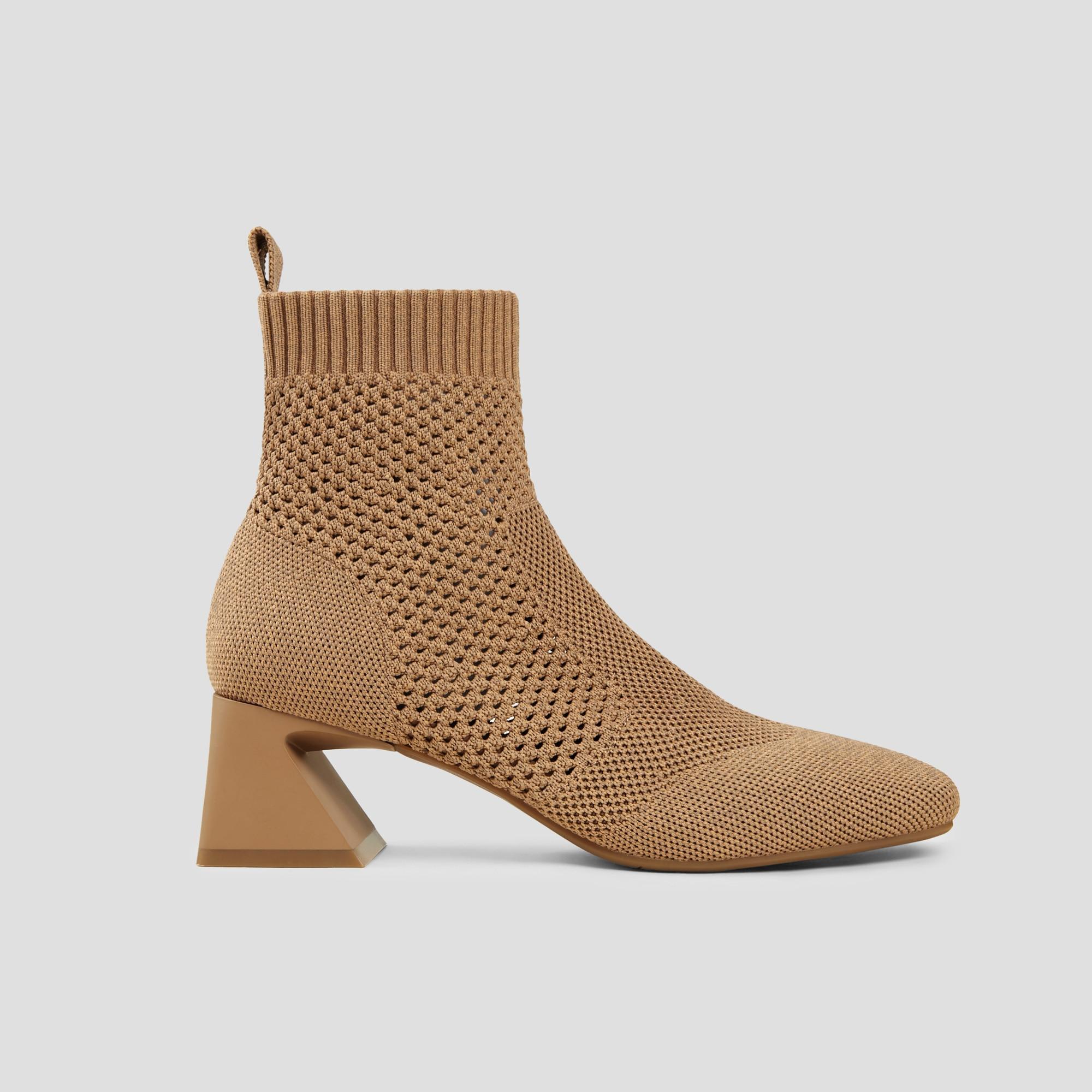 Square-Toe Perforated Heeled Boots (Melissa) Product Image