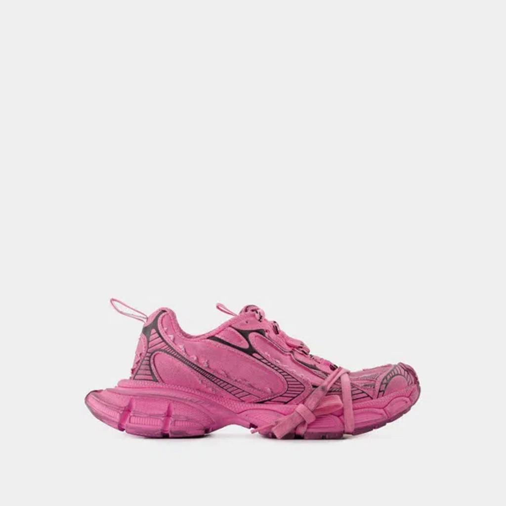 BALENCIAGA 3xl Distressed Canvas Chunky Trainer Sneakers In Pink Product Image