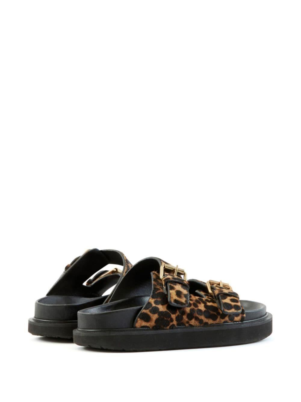 ISABEL MARANT Lennya Sandals Leopard In Brown Product Image