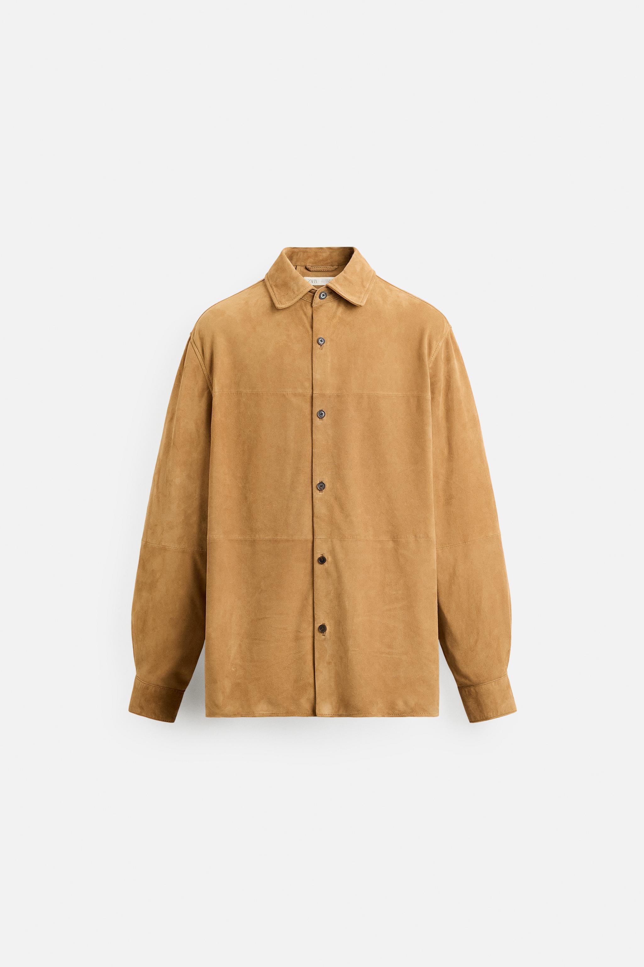 REGULAR FIT SUEDE SHIRT Product Image