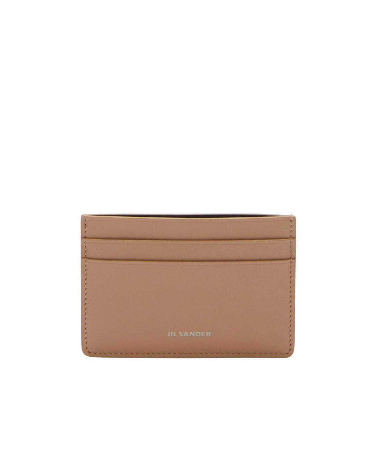 JIL SANDER Logo-lettering Leather Wallet In Brown Product Image