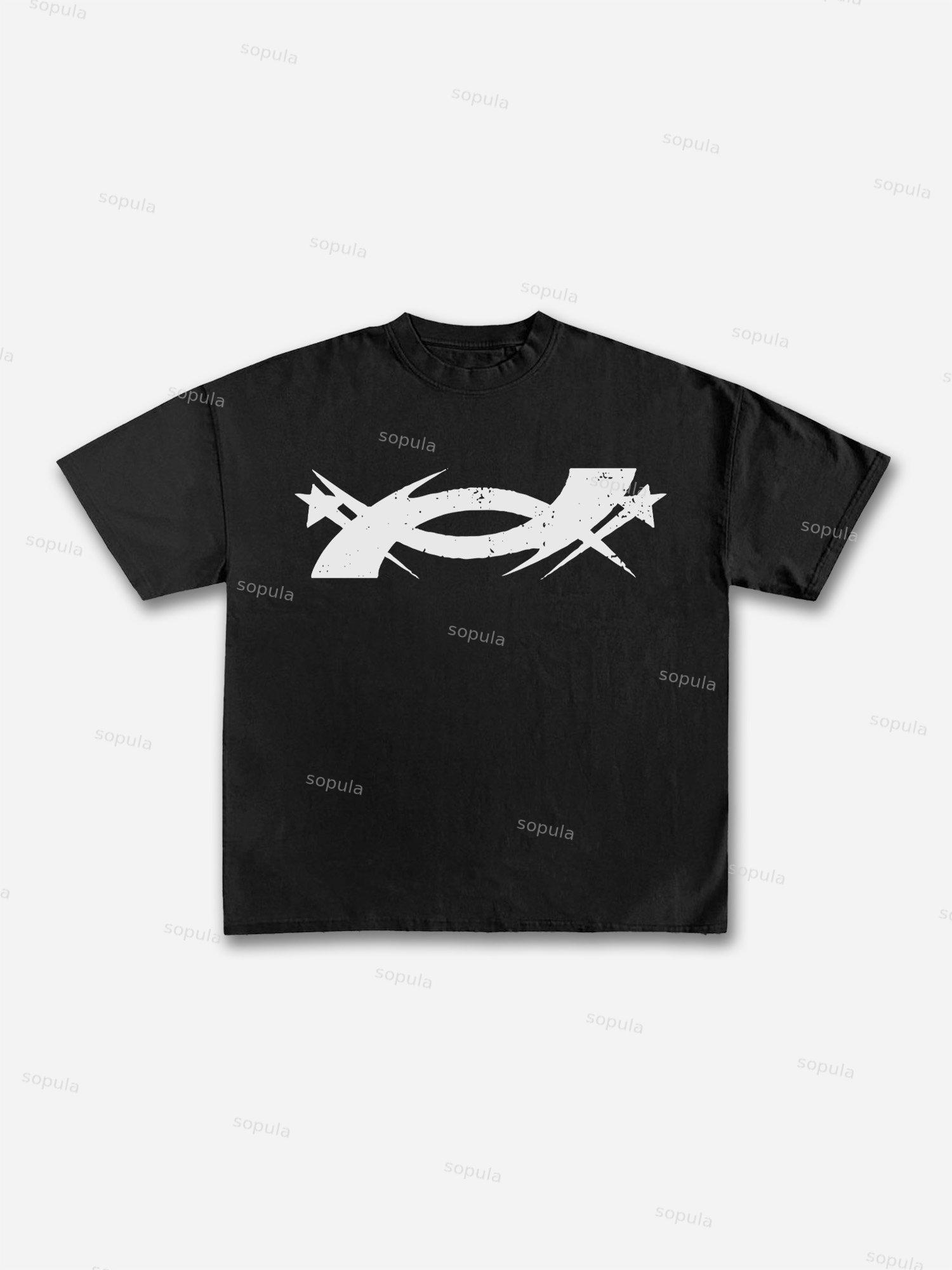 Sopula Street Balaclava Graphic Print Cotton T-shirt Product Image