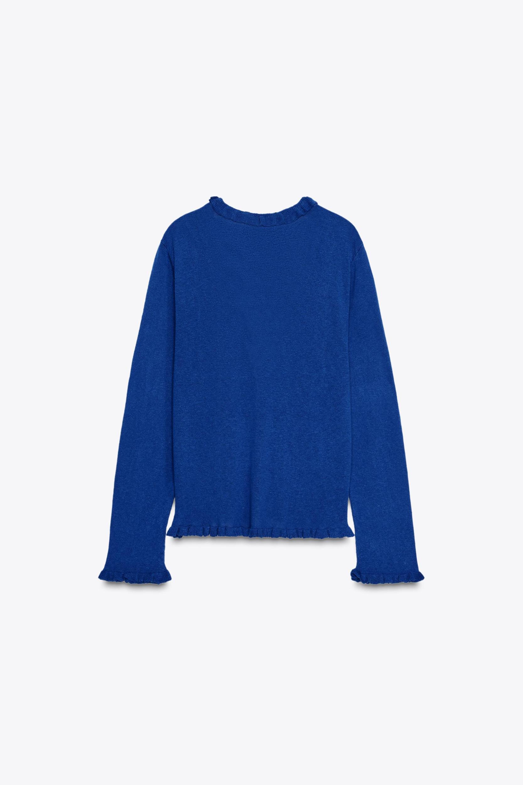 RUFFLED KNIT CARDIGAN Product Image