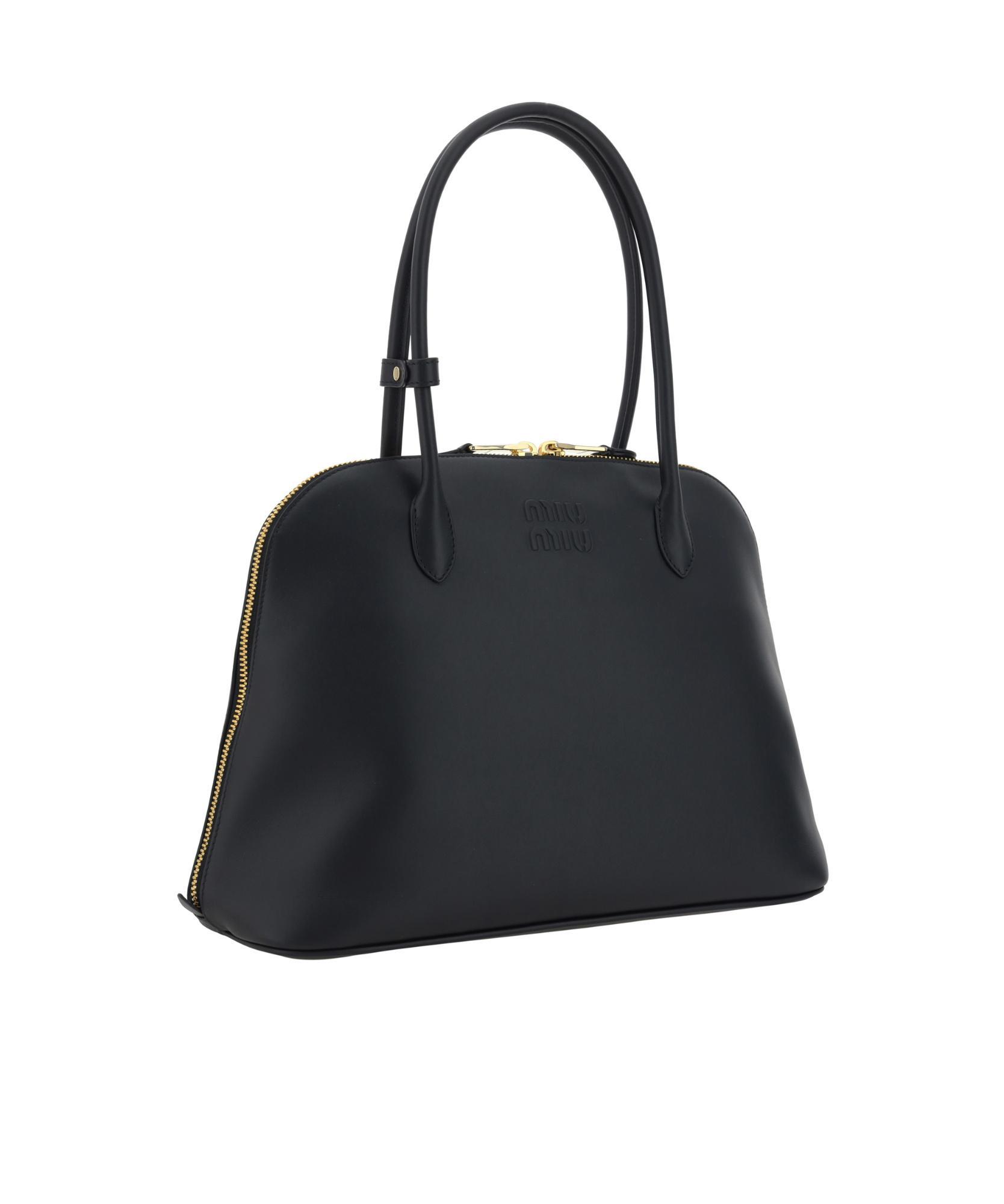 MIU MIU Logo-embossed Tote Bag In Black Product Image