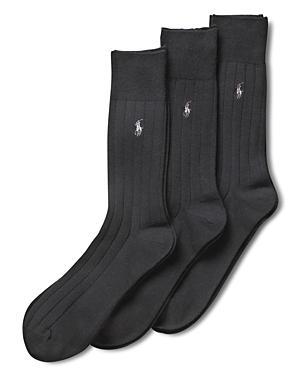 Polo Ralph Lauren Mens 3-Pack Solid Ribbed Slack Socks Product Image