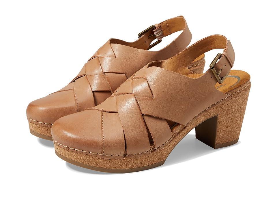 Aetrex Paige Leather Platform Slingback Clogs Product Image