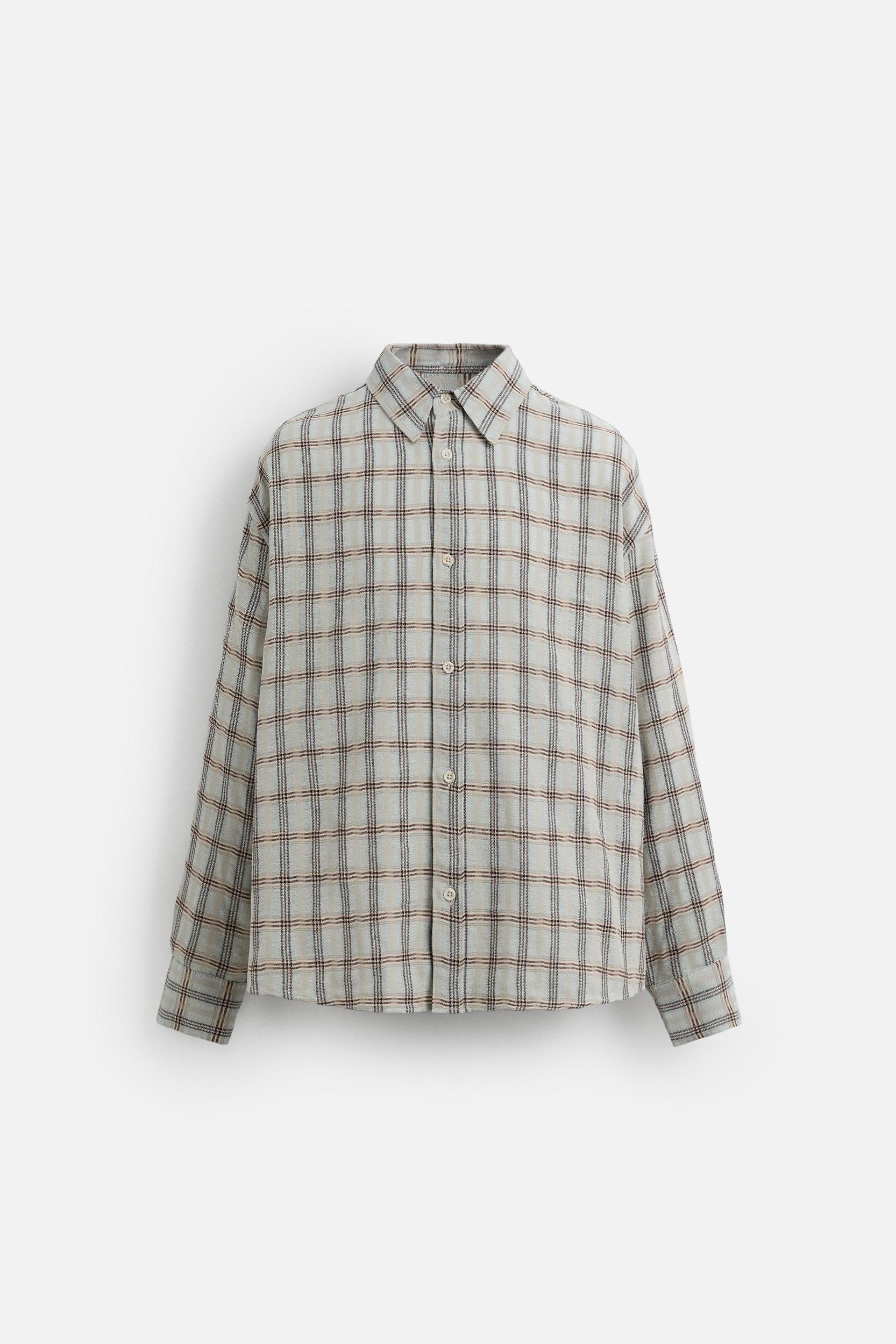 TEXTURED PLAID SHIRT Product Image