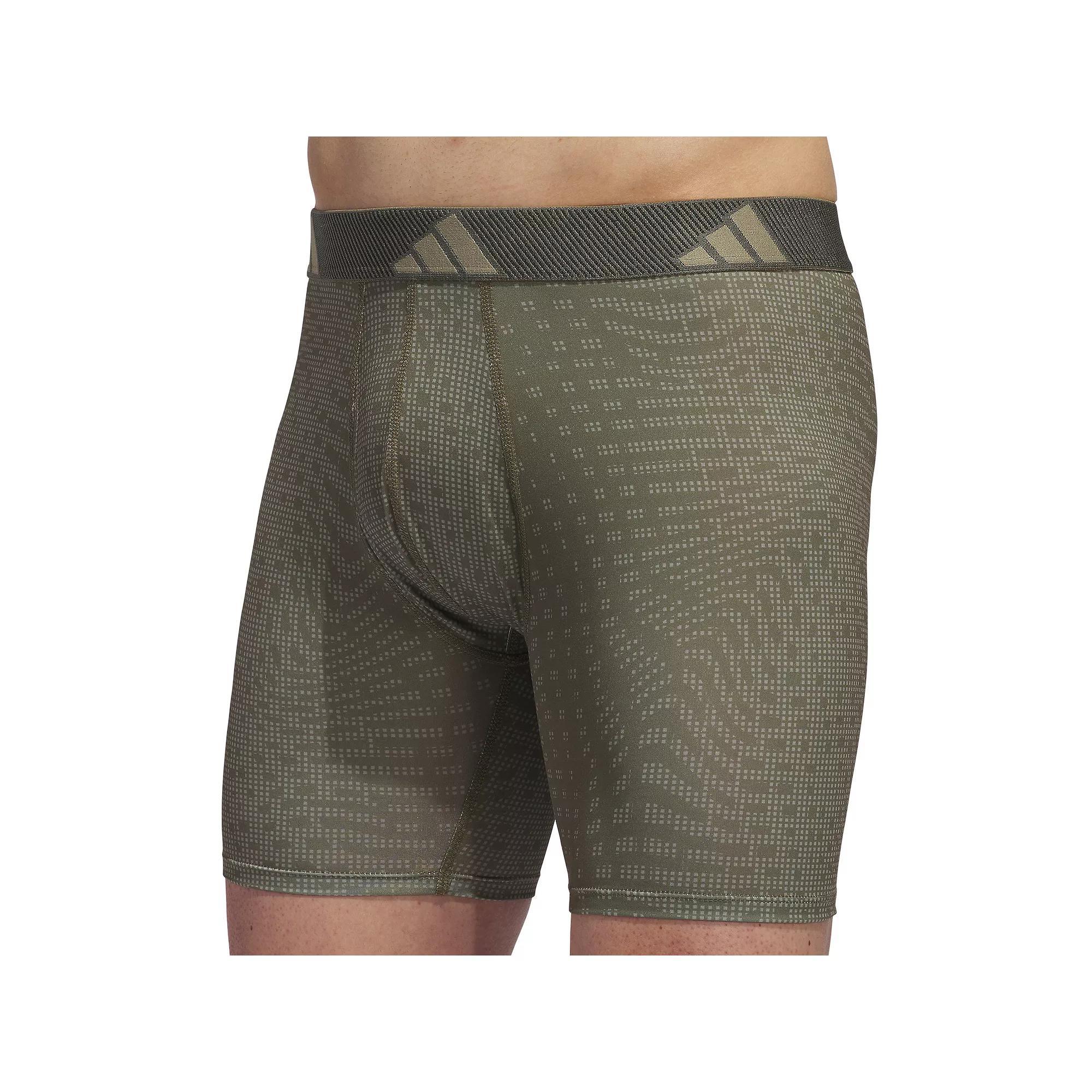 Men's adidas Microfiber Boxer Brief, Size: XXL, Shadow Olive Green Product Image