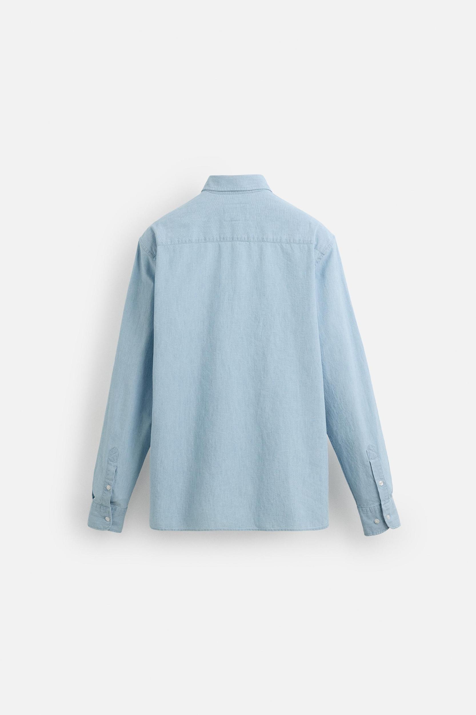 CHAMBRAY TEXTURED SHIRT Product Image