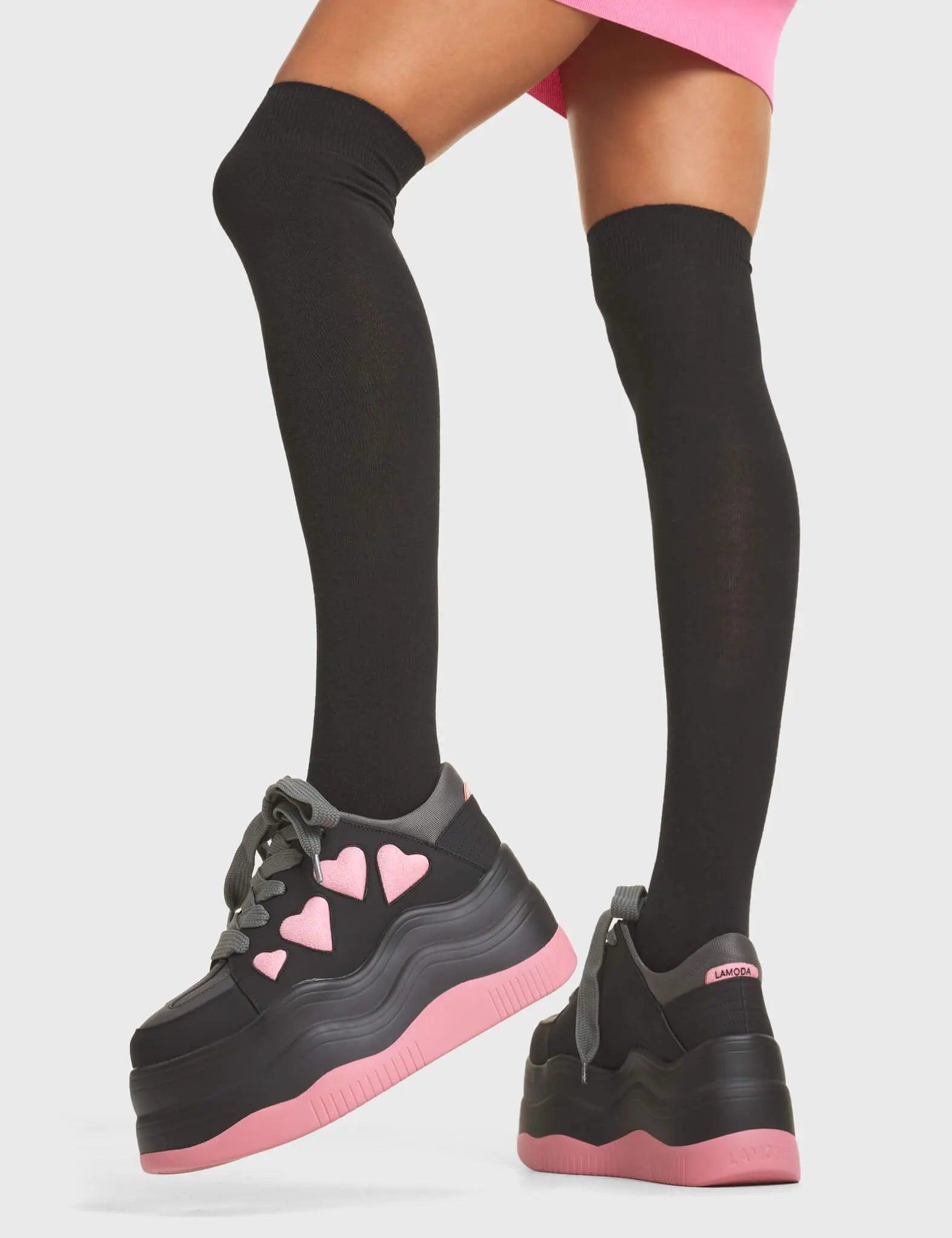 Heart On My Sleeve Chunky Platform Sneakers Product Image