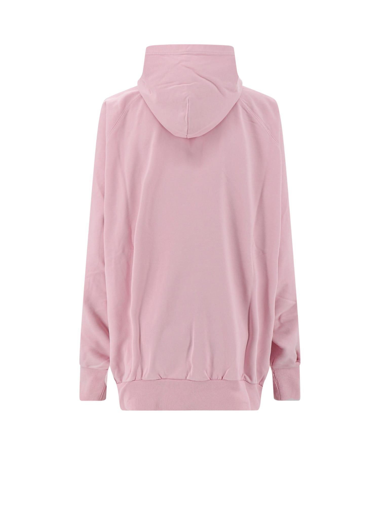 BALENCIAGA Metal Printed Cotton Hoodie In Pink Product Image