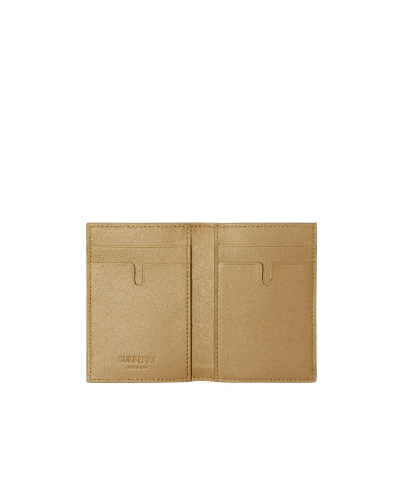 BURBERRY Check-pattern Bi-fold Card Holder In Nude Product Image