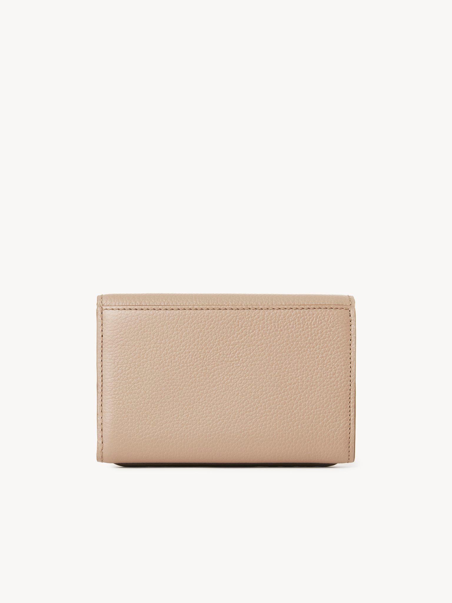 Marcie compact wallet in grained leather Product Image