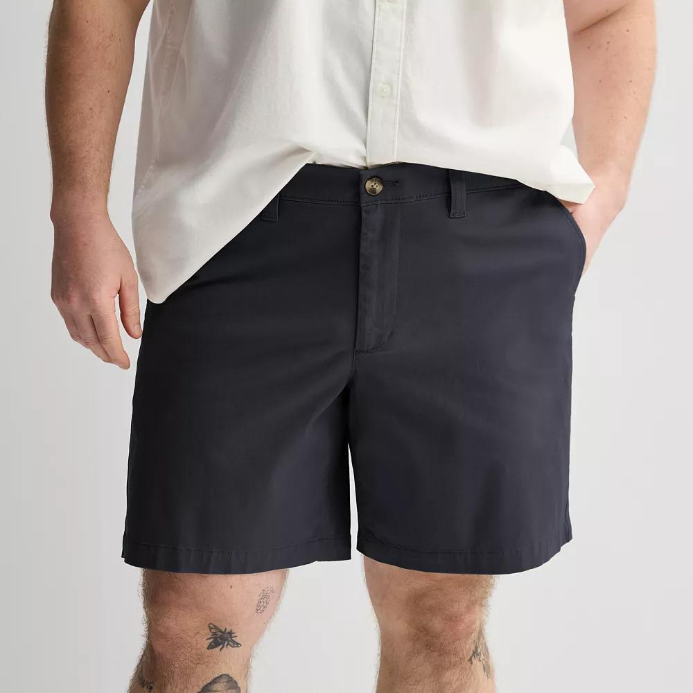 Big & Tall Sonoma Goods For Life® Below-the-Knee Flexwear Flat Front Shorts, Men's, Size: 48, Magnet Product Image