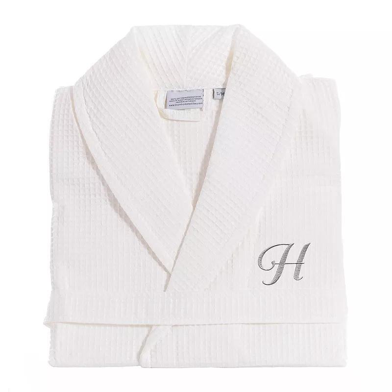 Linum Home Textiles Turkish Cotton Personalized Waffle Weave Bathrobe, Womens Product Image