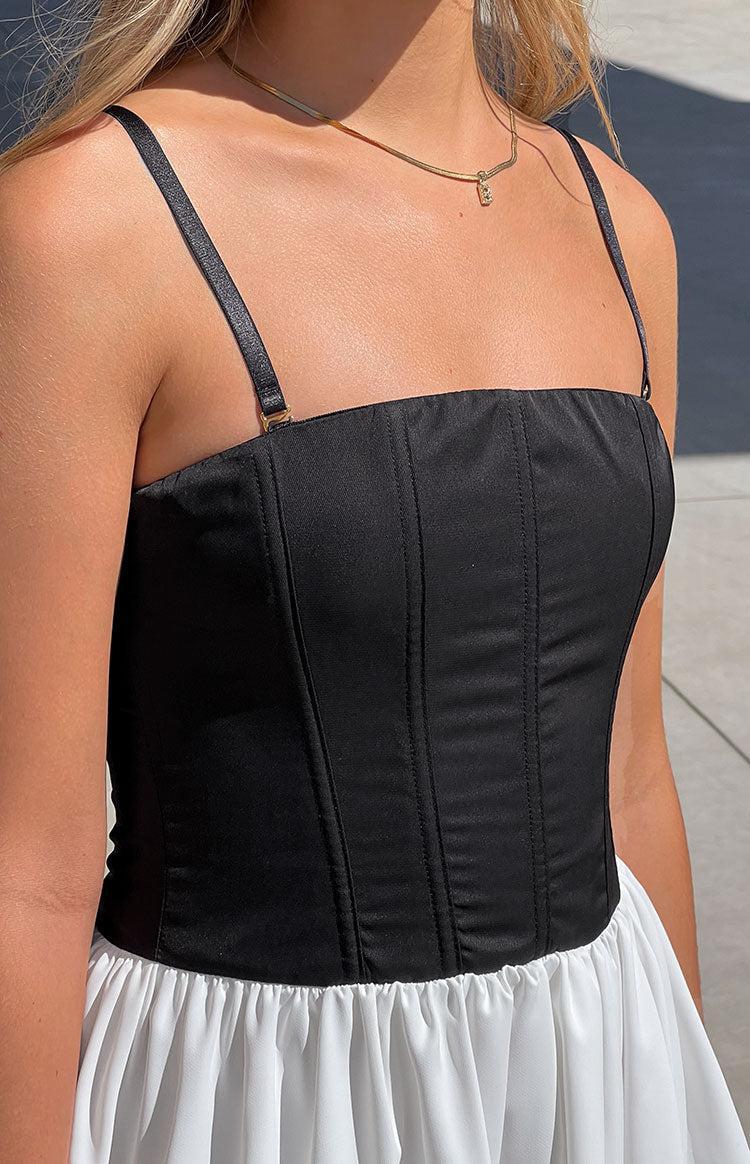 Draven Black And White Corset Mini Dress Product Image
