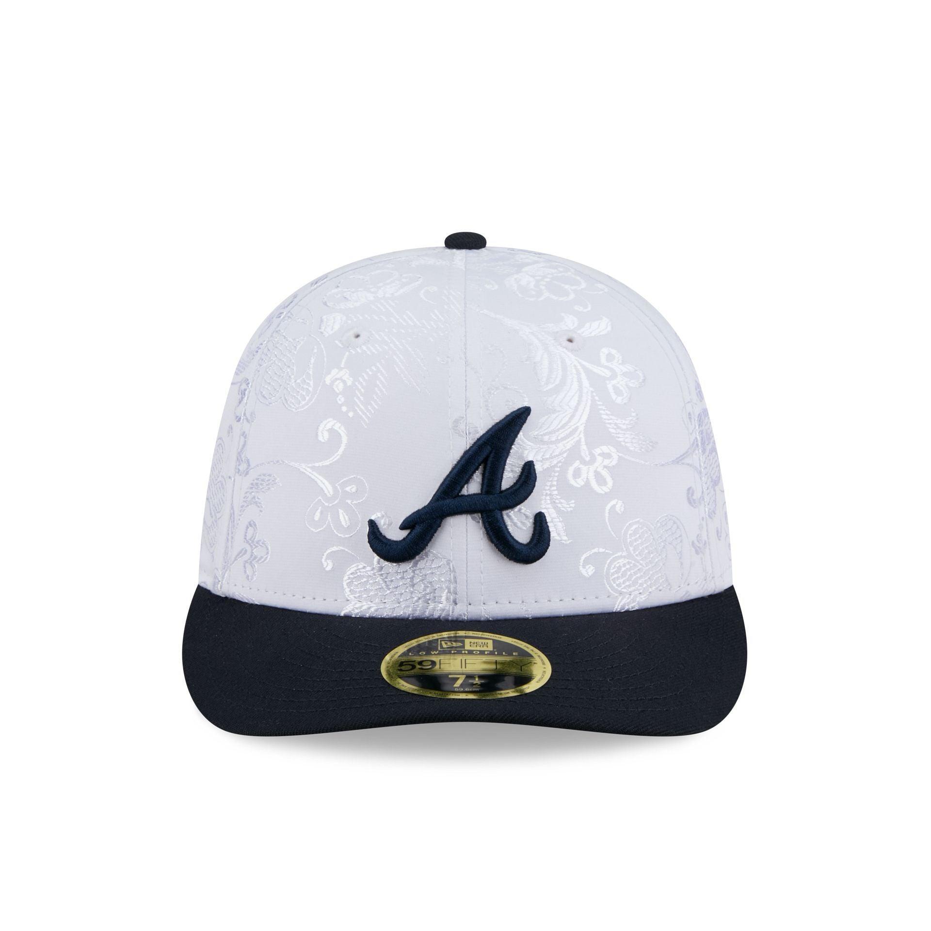 Atlanta Braves Floral Shine Low Profile 59FIFTY Fitted Hat Male Product Image
