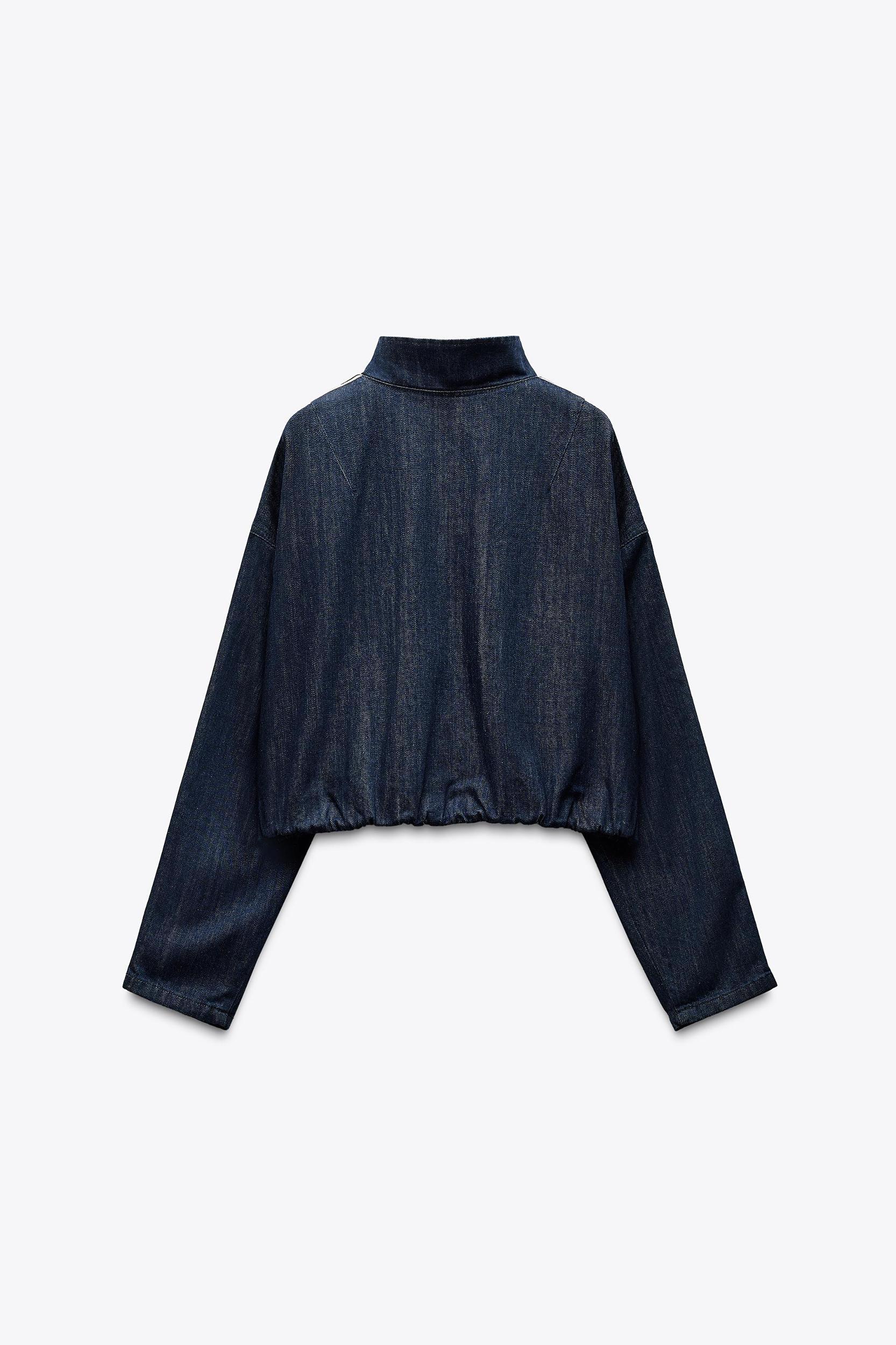 COMBINED STRIPE DENIM JACKET Product Image