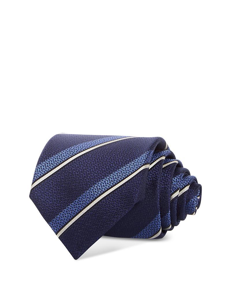 CANALI Men's Silk Multi-stripe Tie In Dark Blue Product Image