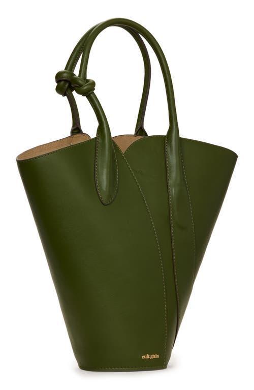 CULT GAIA The Vine Leather Tote In Green Product Image