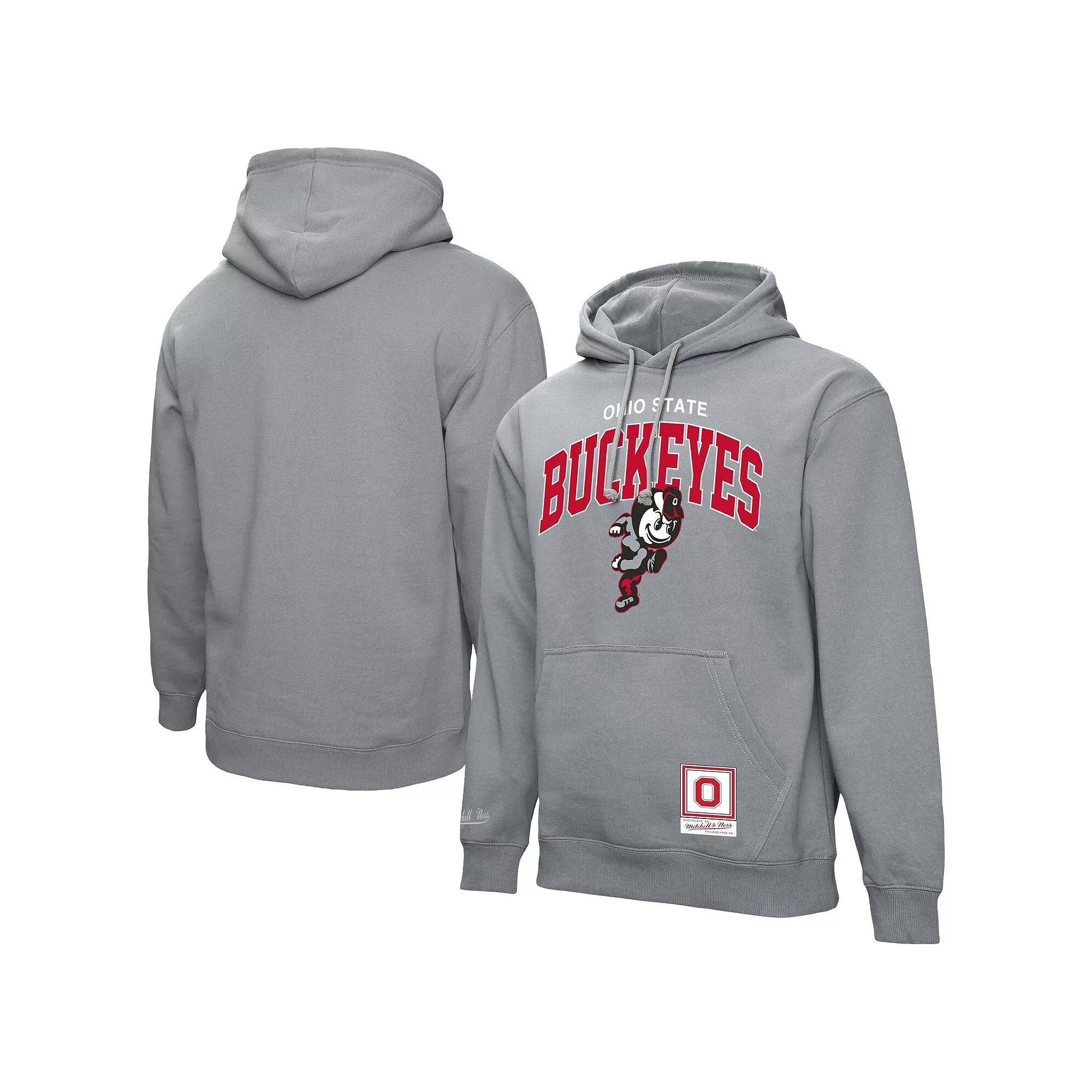 Men's Mitchell & Ness Heather Gray USC Trojans Classic Arch Pullover Hoodie,  Product Image