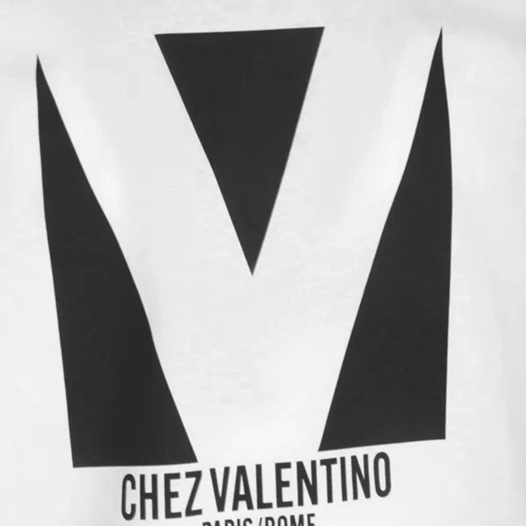 VALENTINO Mens Avorio Logo-print Crew-neck Cotton-jersey T-shirt Product Image
