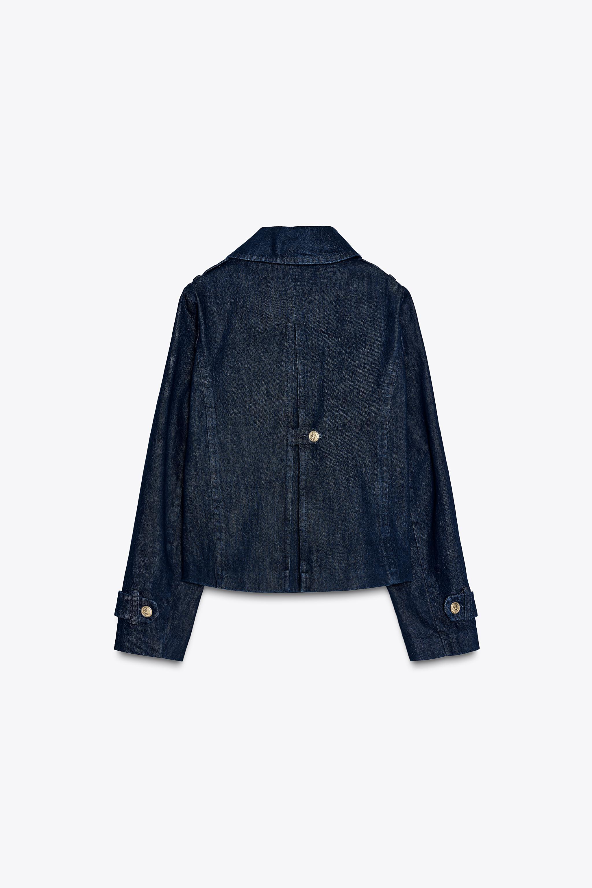 DOUBLE-BREASTED DENIM JACKET Product Image