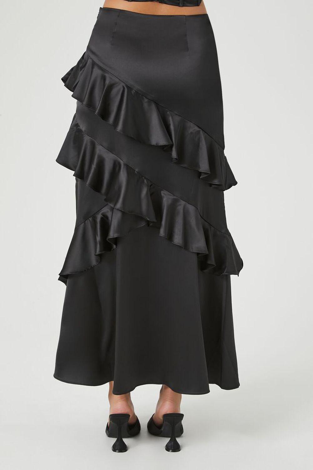 Chiffon Ruffle-Trim Maxi Skirt | Forever 21 Product Image