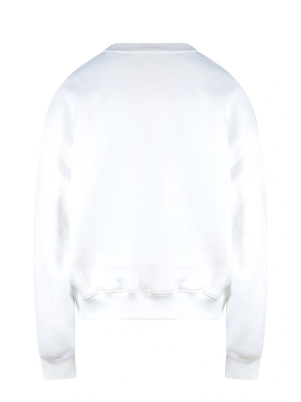 ALEXANDER WANG T Gray Crewneck Sweatshirt In White Product Image