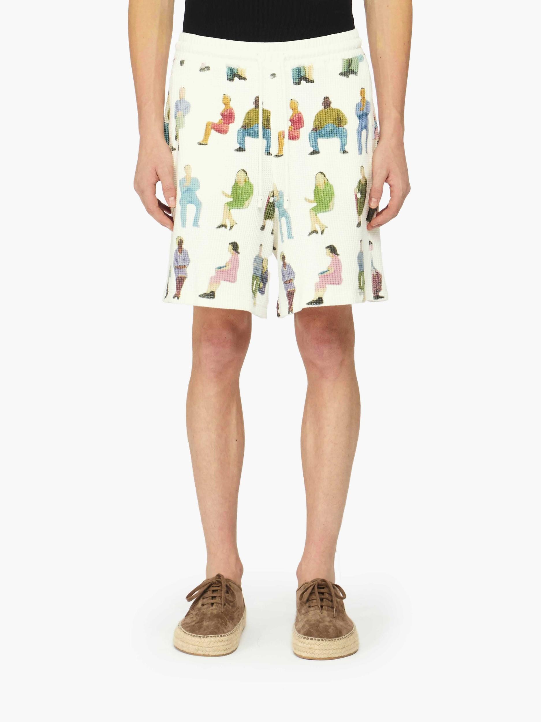 PRINTED WAFFLE SHORTS Product Image