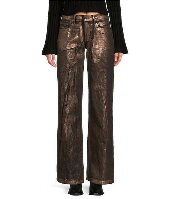 GB Foiled Metallic Denim Pants Product Image