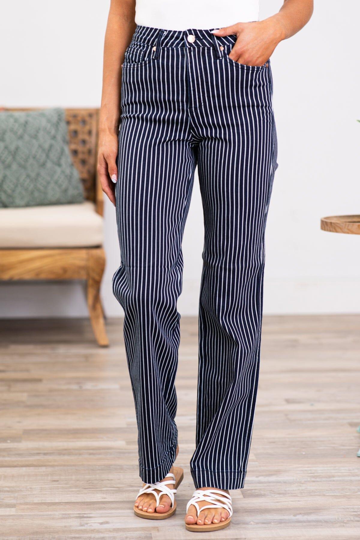 Judy Blue Tummy Control Stripe Jeans Product Image