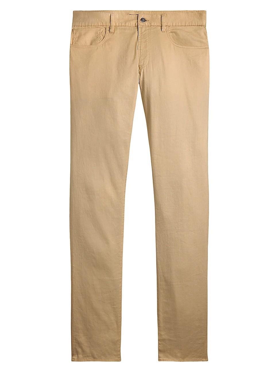 Mens Slim-Fit Stretch Linen-Cotton Jeans Product Image