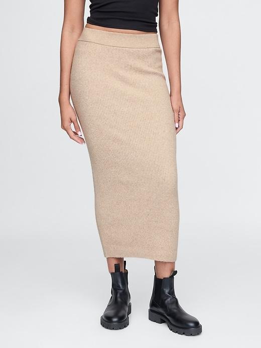 CashSoft Rib Maxi Sweater Skirt Product Image