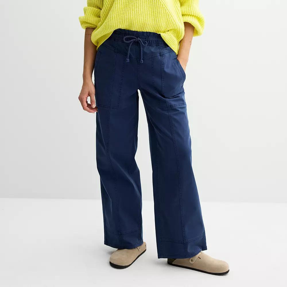 Women's Sonoma Goods For Life® Drawstring Utility Pants, Size: Large, Velocity Blue Product Image