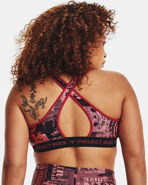 Women's Project Rock Crossback Printed Sports Bra Product Image