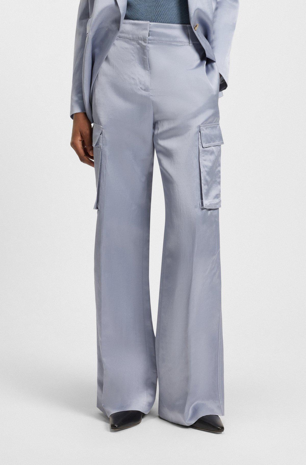 Regular-fit trousers in sateen Product Image