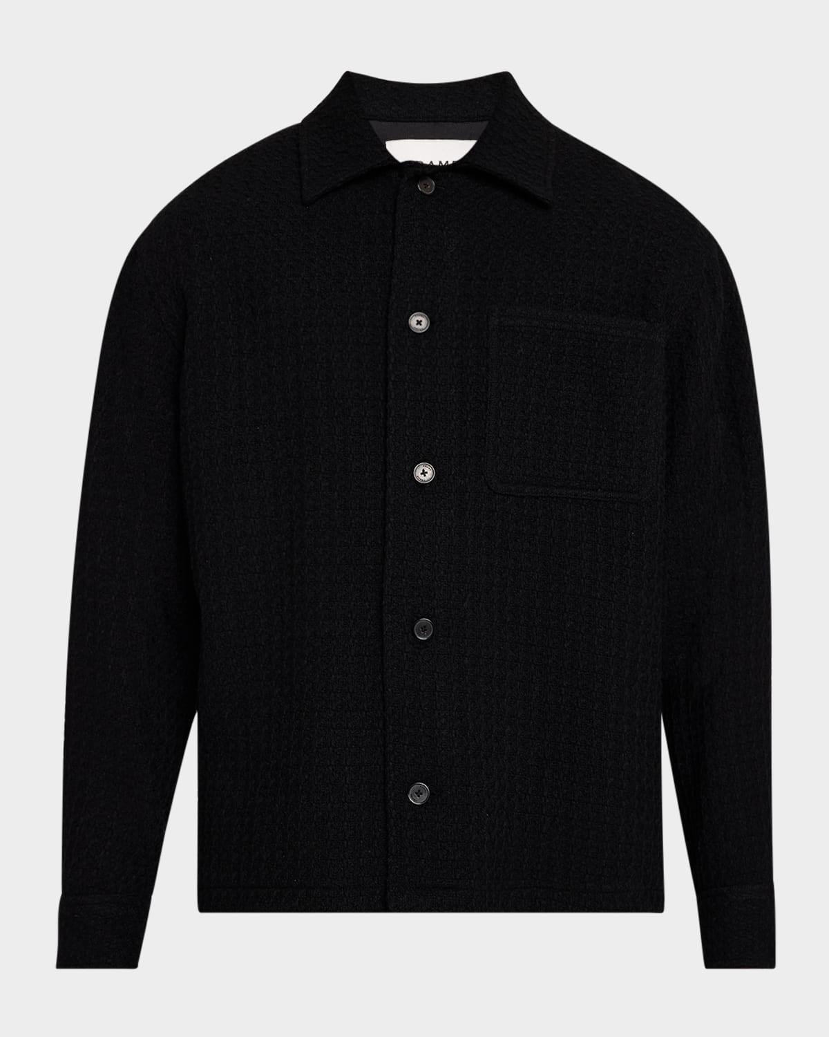 Men's Textured Wool-Blend Overshirt Product Image