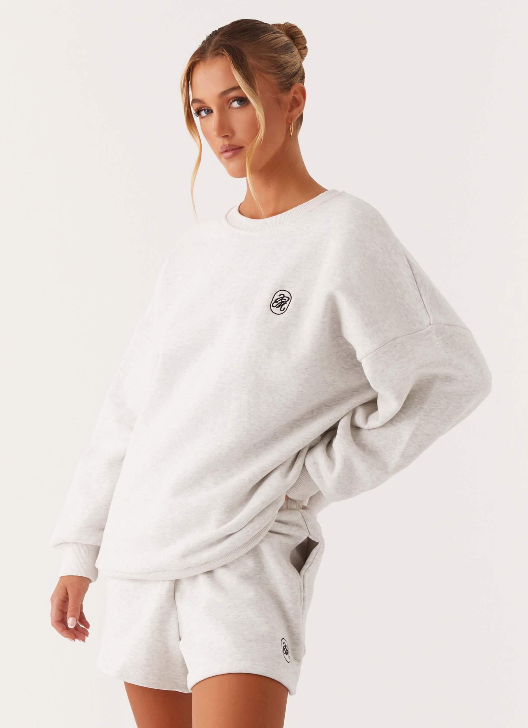 Signature Oversized Sweatshirt - Grey Product Image