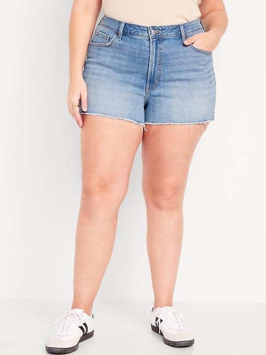 High-Waisted OG Cut-Off Jean Shorts -- 3-inch inseam Product Image