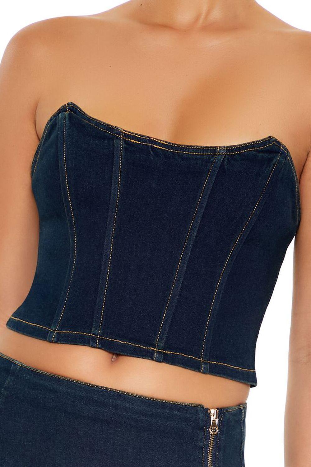 Denim Cropped Tube Top | Forever 21 Product Image