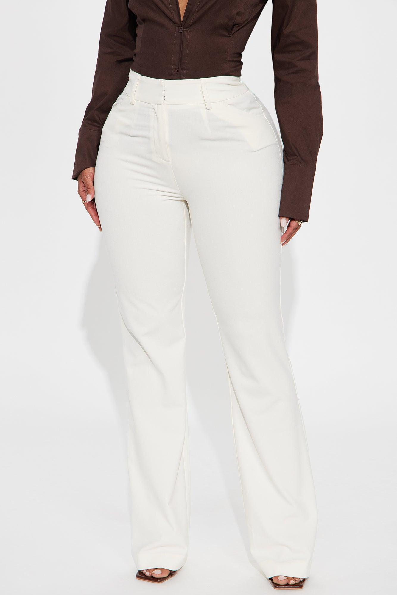 Tasha Dressy High Rise Pants - Ivory Female Product Image