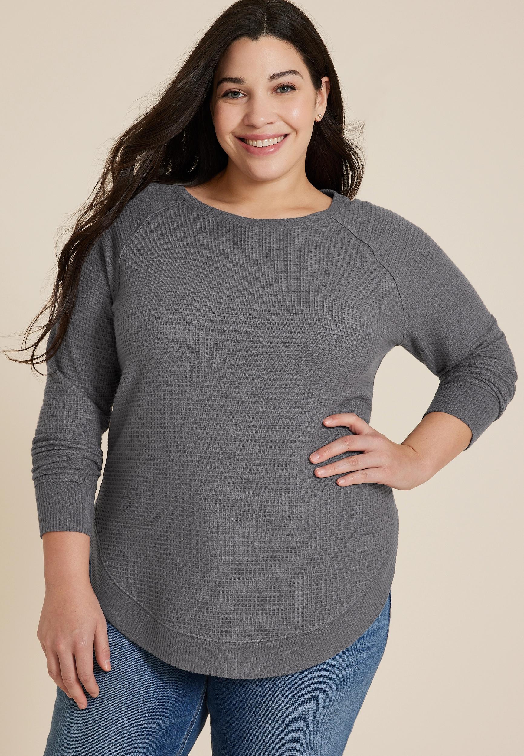 Maurices 4X Plus Size Womens Haven Waffle Tunic Top Product Image
