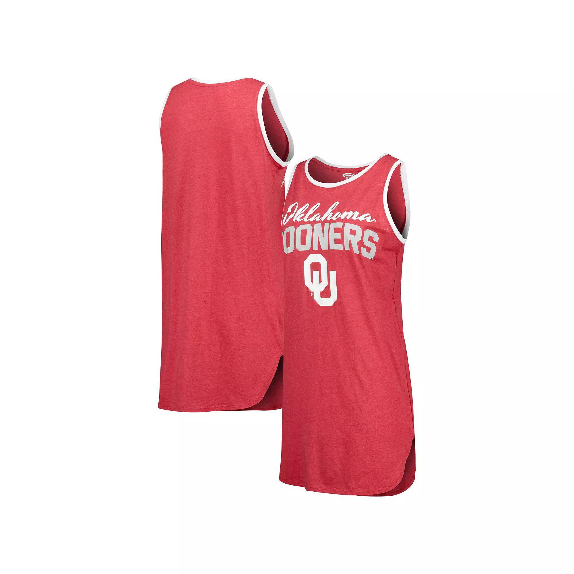 Women's Concepts Sport Crimson Oklahoma Sooners Tank Top Nightshirt,  Product Image