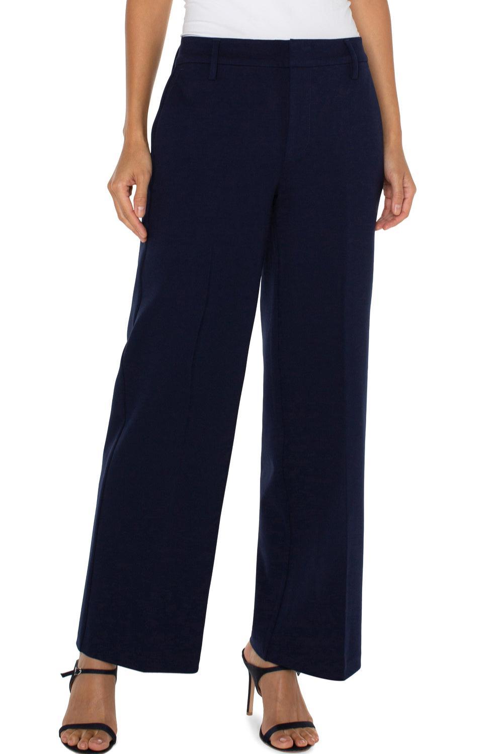 Petite Kelsey Wide Leg Trouser - Cadet Blue Product Image